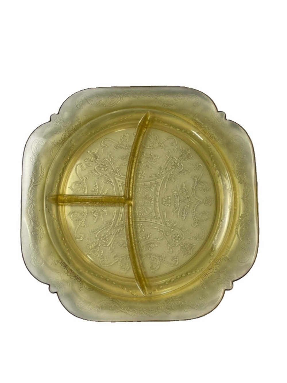 Federal Glass Grill Plate 10” Madrid Amber Replacement